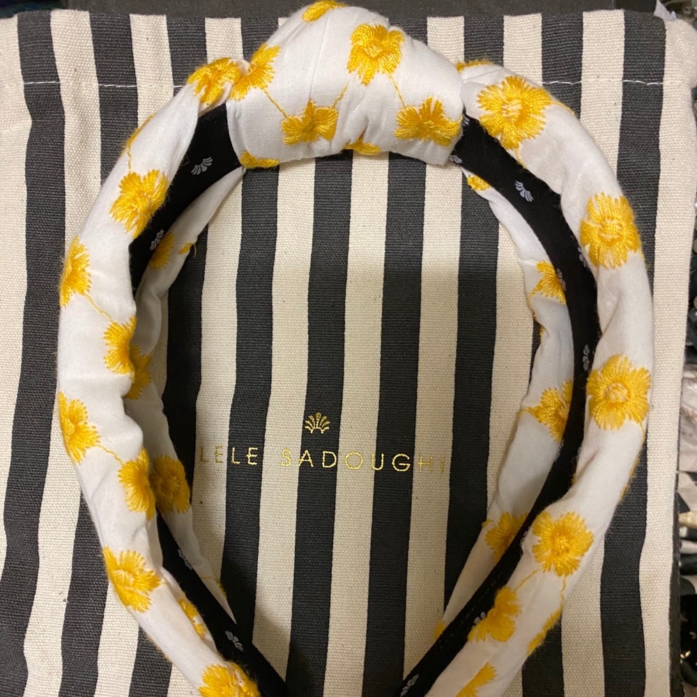 Lele Sadoughi headband with matching mask
